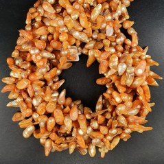 Perle di fiume arancio chiaro irregolare