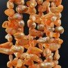 Perle di fiume arancio chiaro irregolare