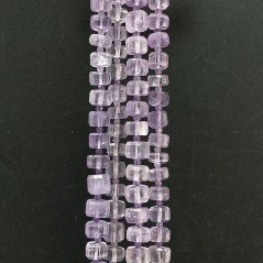 Ametista Rosa Di Francia (AA) Rondelle Cilindro Taglio Laser A Mano Grade 06mm-14mm