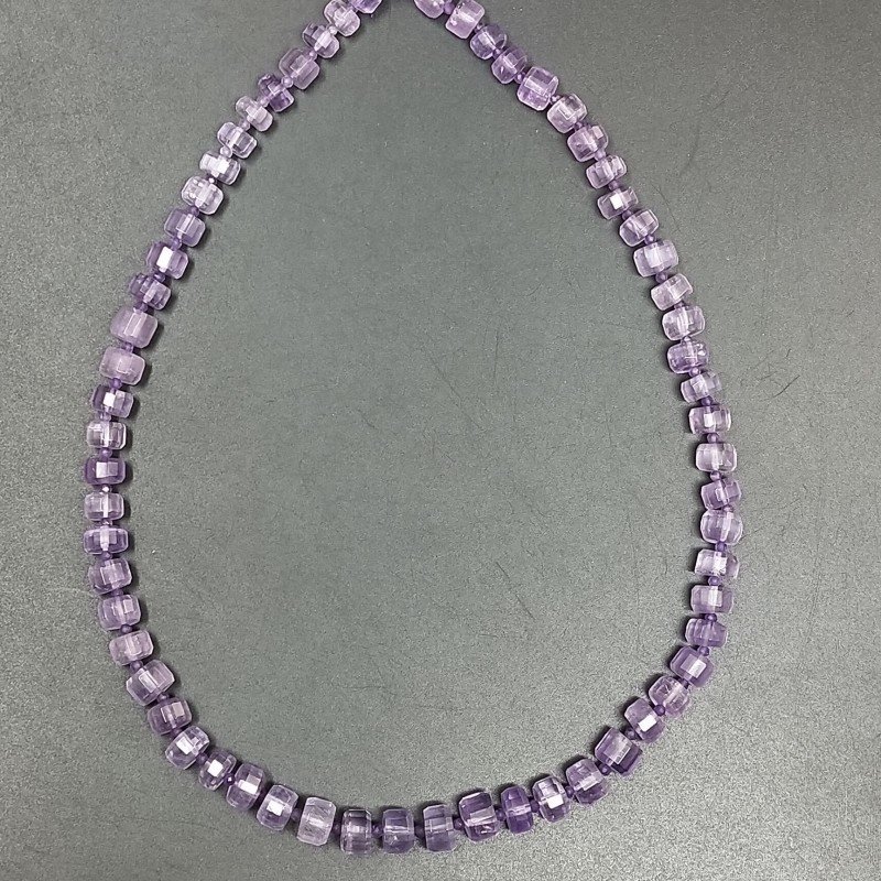 Ametista Rosa Di Francia (AA) Rondelle Cilindro Taglio Laser A Mano Grade 06mm-14mm