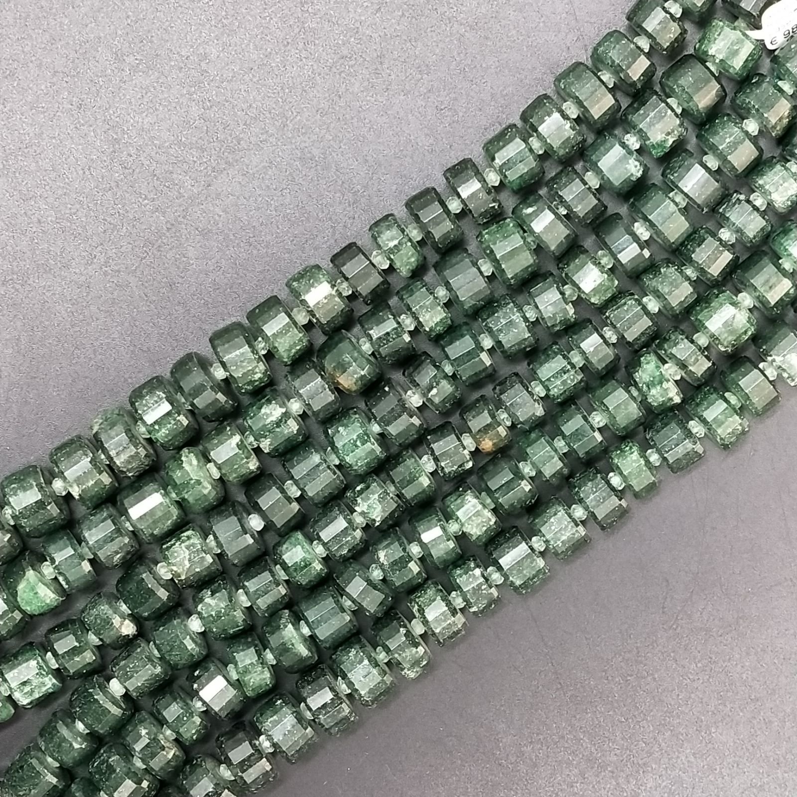 Avventurina Verde (AA) Rondelle Cilindro Taglio Laser A Mano Grade 06mm-14mm