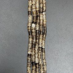 Quarzo Bicolore Naturale in Perline Forma Rondelle Liscio a Mano Foro Passante 06-08mm
