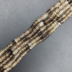 Quarzo Bicolore Naturale in Perline Forma Rondelle Liscio a Mano Foro Passante 06-08mm
