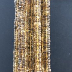 Quarzo Birra Naturale in Perline Forma Rondelle Liscio a Mano Foro Passante 06-08mm