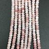 Opale Rosa Naturale in Perline Forma Rondelle Sfaccettato a Mano Foro Passante