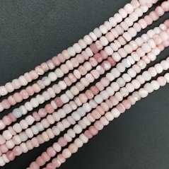 Opale Rosa Naturale in Perline Forma Rondelle Sfaccettato a Mano Foro Passante
