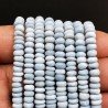 Opale Blu Grigio Naturale in Perline Forma Rondelle Liscio a Mano Foro Passante