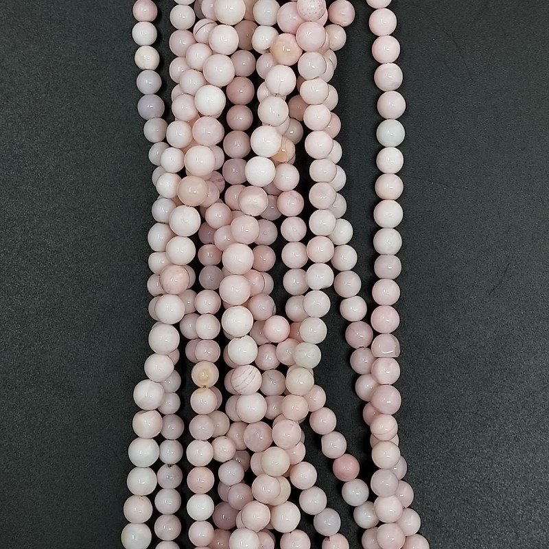 Opale Rosa (AA) Prima Scelta Tondo Lisce A Mano