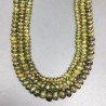 Peridoto Naturale in Perline Forma Rondelle Sfaccettato a Mano Foro Passante 06-10mm