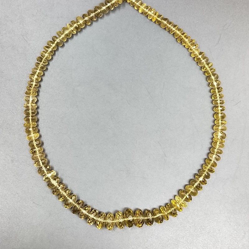 Quarzo Birra Verde Naturale in Perline Forma Rondelle Sfaccettato a Mano Foro Passante a Gradazione 07-12mm Quarzo Birra Verde Naturale in Perline Forma Rondelle Sfaccettato a Mano Foro Passante a Gradazione 07-12mm