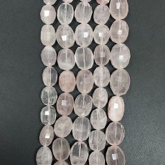 Quarzo Rosa Perline Forma Barilotto Sfaccettato a Mano