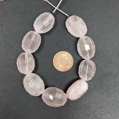 Quarzo Rosa Perline Forma Barilotto Sfaccettato a Mano
