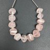 Quarzo Rosa Naturale in Perline Forma Rondelle Twist Sfaccettato a Mano Foro Passante