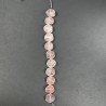 Quarzo Rosa Naturale in Perline Forma Rondelle Twist Sfaccettato a Mano Foro Passante