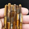 Occhio Di Tigre Perline Forma Cilindro Sfaccettato a Mano