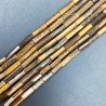 Occhio Di Tigre Perline Forma Cilindro Sfaccettato a Mano