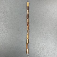 Occhio Di Tigre Perline Forma Cilindro Sfaccettato a Mano