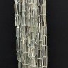 Ametista Verde (Prasiolite) Perline Forma Cilindro Sfaccettato a Mano