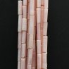 Opale Rosa Perline Forma Cilindro Sfaccettato a Mano