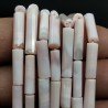 Opale Rosa Perline Forma Cilindro Sfaccettato a Mano
