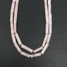 Opale Rosa Perline Forma Cilindro Sfaccettato a Mano