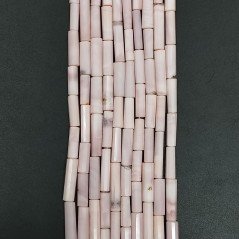 Opale Rosa Perline Forma Cilindro Sfaccettato a Mano