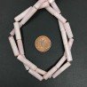 Opale Rosa Perline Forma Cilindro Sfaccettato a Mano