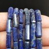 Lapis Lazuli Perline Forma Cilindro Sfaccettato a Mano