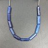 Lapis Lazuli Perline Forma Cilindro Sfaccettato a Mano