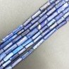 Lapis Lazuli Perline Forma Cilindro Sfaccettato a Mano