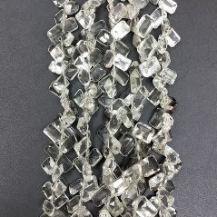 Ametista Verde (Prasiolite) Perline Taglio Smeraldo Gemma Sfaccettato A Mano