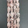 Quarzo Rosa Naturale in Perline Forma Goccia Twist Sfaccettato a Mano Foro Passante