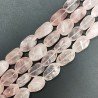Quarzo Rosa Naturale in Perline Forma Goccia Twist Sfaccettato a Mano Foro Passante