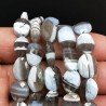 Opale Somalia Naturale Azzurro Grigio Multi in Perline Forma Ovale Piatto Sfaccettato a Mano Foro Passante