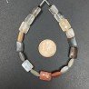 Pietra di Luna Multicolore Naturale in Perline Forma Rettangolare Piatto Sfaccettato Foro Passante 5-9mm