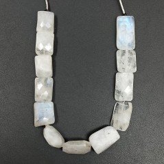 Labradorite Naturale in Perline Forma Rettangolare Piatto Sfaccettato Foro Passante 08-10X12-14mm