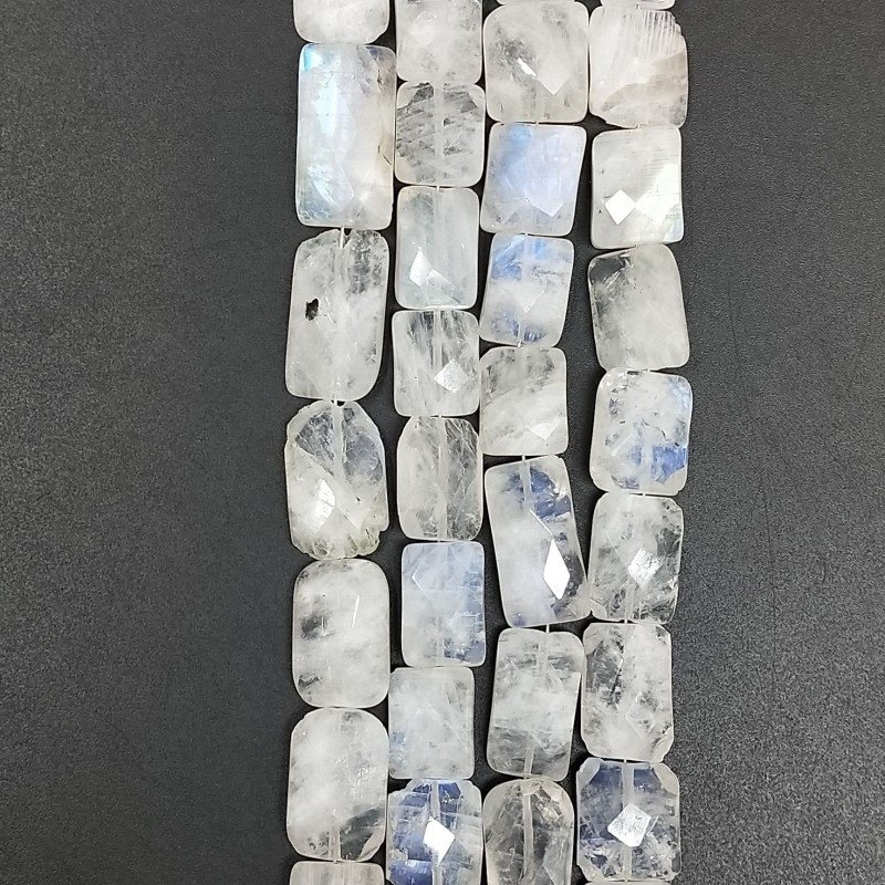 Labradorite Naturale in Perline Forma Rettangolare Piatto Sfaccettato Foro Passante 08-10X12-14mm