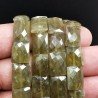 Peridotto Naturale in Perline Forma Rettangolare Piatto Sfaccettato Foro Passante 10X12-14mm