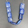 Lapis lazuli Naturale in Perline Forma Rettangolare Piatto Sfaccettato Foro Passante 10-16X13-26