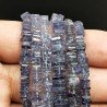 Iolite Naturale Perline Forma Quadrato Heshi Liscio Foro Centrale a Gradazione 04mm-08mm