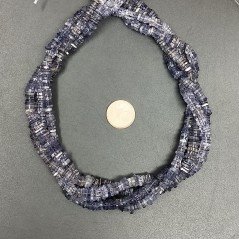 Iolite Naturale Perline Forma Quadrato Heshi Liscio Foro Centrale a Gradazione 04mm-08mm Iolite Naturale Perline Forma Quadrato Heshi Liscio Foro Centrale a Gradazione 04mm-08mm