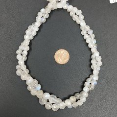 Labradorite Bianca (AA) Tondo Prima Scelta  06mm-10mm Sfaccettato A Mano