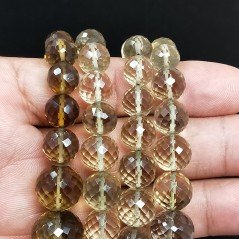 Quarzo Birra (AA) Tondo Prima Scelta  06mm-12mm Sfaccettato A Mano