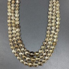 Quarzo Birra (AA) Tondo Prima Scelta  06mm-12mm Sfaccettato A Mano