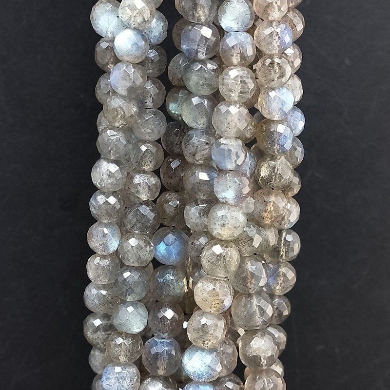 Labradorite Madagascar(AA) Tondo Prima Scelta 06mm-10mm Sfaccettato A Mano