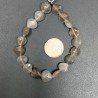 Pietra Di Luna Ciocolato Naturale Perline Forma Cuore Piatto Sfaccettato a Mano Foro Laterale