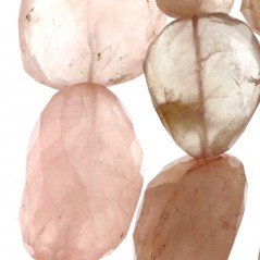 Quarzo Rosa Naturale (A) Sassi Grande Sfaccettati A Mano