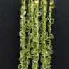 Peridoto Naturale Perline Forma Cuore Piatto Sfaccettato a Mano Foro Laterale