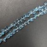 Topazio Azzurro Blu Svizzera Naturale Perline Forma Cuore Piatto Sfaccettato a Mano Foro Laterale