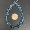 Topazio Azzurro Blu Svizzera Naturale Perline Forma Cuore Piatto Sfaccettato a Mano Foro Laterale